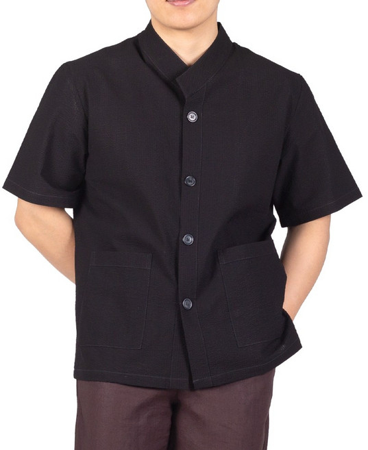 매듭우리옷 MC138 남여공용 브이넥 시어서커 아이스 반팔저고리 개량한복 생할한복