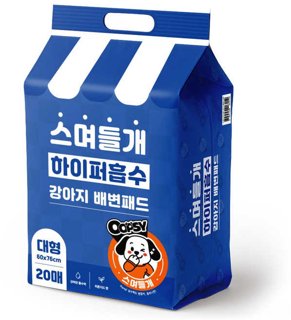 웁쉬 스며들개 고흡수 강아지 배변패드 두툼형 피톤치드향, 1개, 20개입