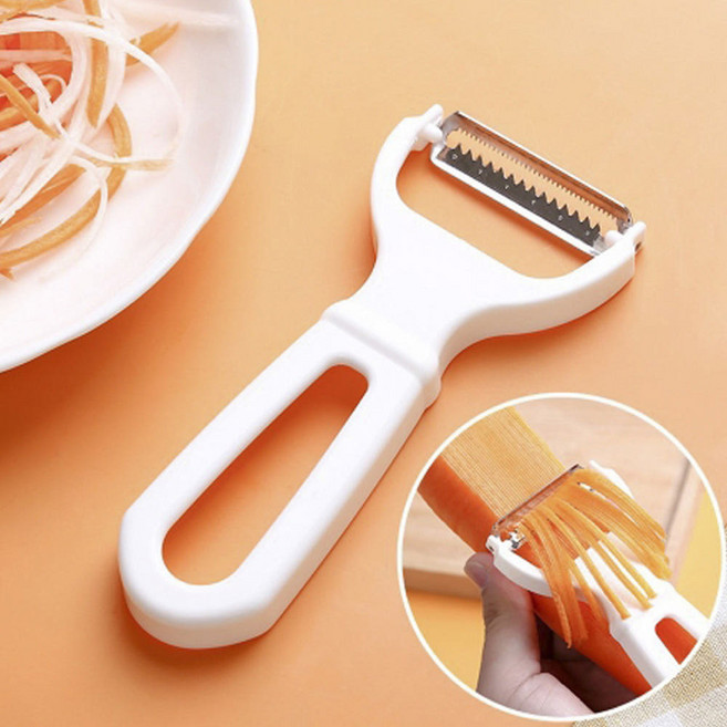 일본 에코 무채칼(당근 무 감자 채칼), 화이트, 1개