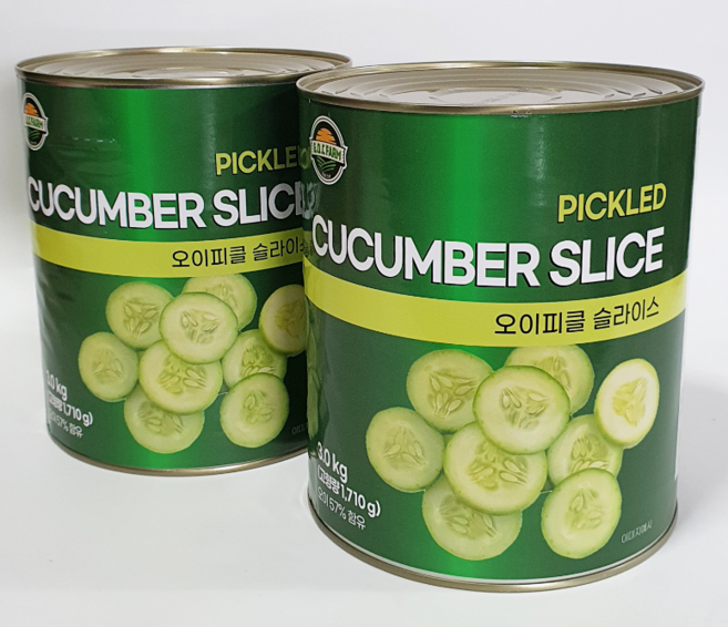 대용량 화미 오이피클 슬라이드, 2개, 3kg