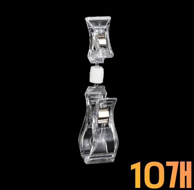 생활해랑 다관절 투명 POP 집게 꽂이 쇼클립 가격표 메뉴 클립, 10개