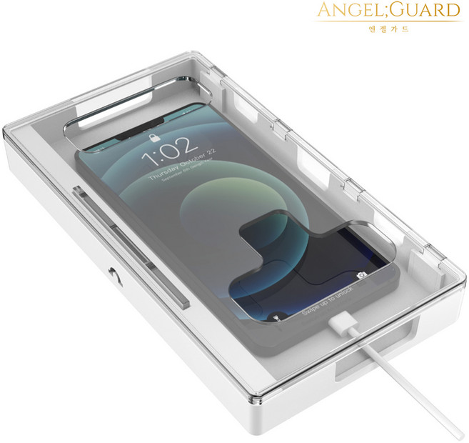 엔젤가드 핸드폰 금욕상자 스마트폰 감옥 보관함 중독예방 잠금 억제기, 투명