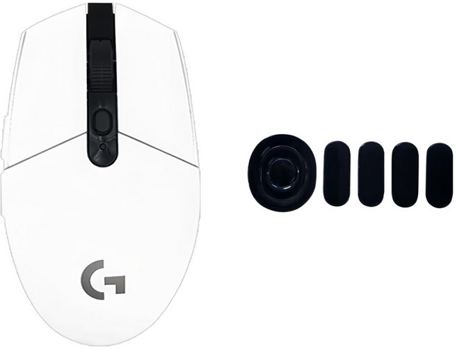 로지텍 G304 LIGHTSPEED 게이밍 무선 마우스 + 마우스피트 세트, 화이트+마우스피트