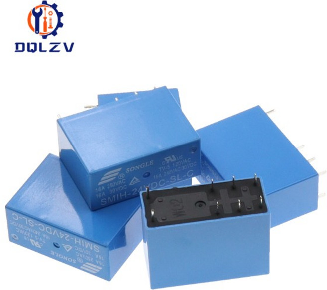 전원 릴레이 SMIH-05VDC-SL-C 5V 12V 16A 6/8Pin 변환 세트, 01 SMIH-05VDC-SL-A 6Pin, 01 현재 범위 2
