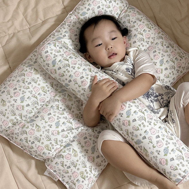 돗투돗 알러지케어 아기 바디필로우 커버+속통, 플라워베베바니