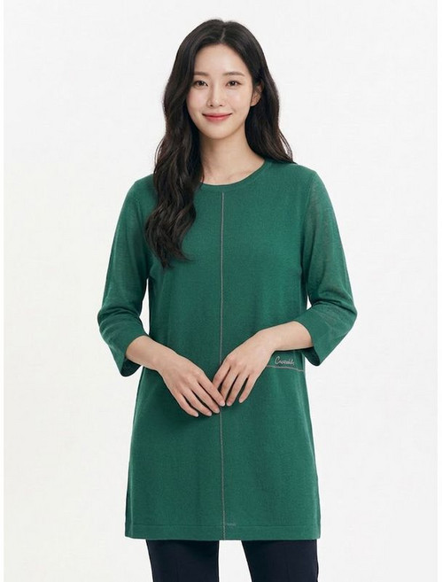 크로커다일레이디 그린 내추럴 무드 린넨 티셔츠 CLCMTS115