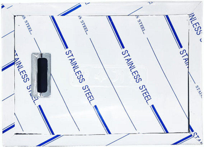 수도 계량기함 커버 SUS 양수기함 스텐 뚜껑 카바 아파트 빌라 (고급형) - 피스4개포함, 나사못 4개세트 포함, 1개