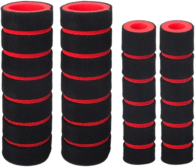 킹콩 오토바이 스펀지 핸들 브레이크레버 그립 커버 세트, 1세트, 레드