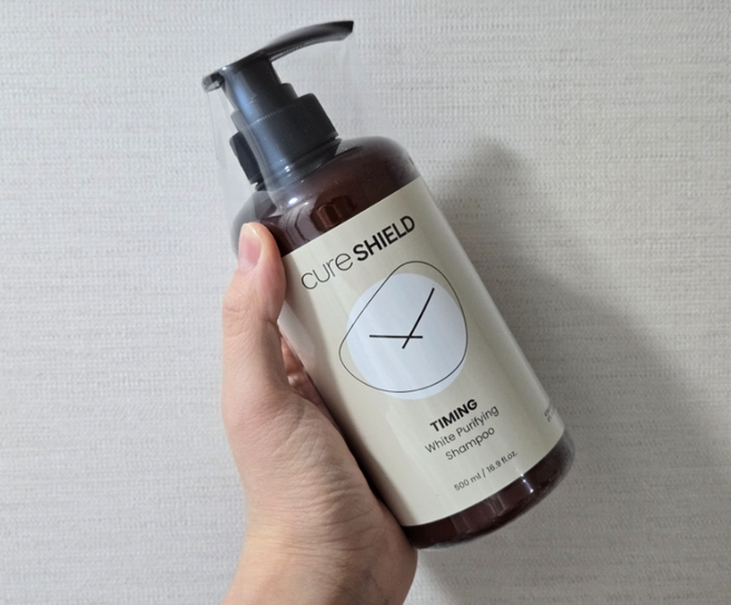 [본사정품] 큐어실드 타이밍 화이트 퓨리파잉 샴푸 (EP 04) 500ml CURESHIELD 비듬완화 각질제거 지루성 개운함 두피노폐물 제거 저자극 두피염완화, 3개