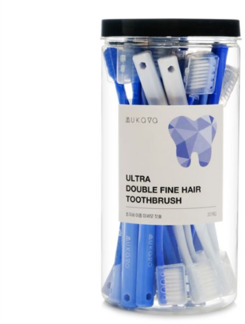 무카바 이중 미세모 초극세 대용량 부드러운 칫솔세트 20개입, 1세트