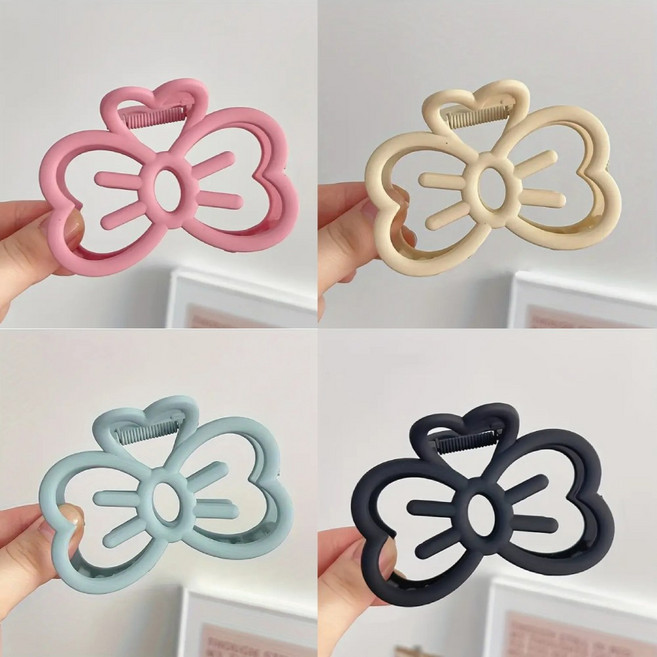 클로버즈 귀여운 리본 집게핀 2개 헤어핀 올림머리핀