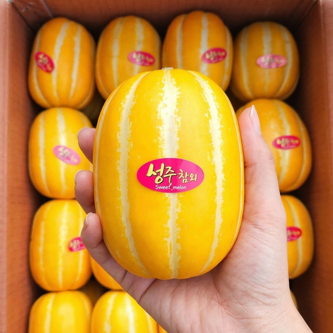 [찐한단맛] 프리미엄 성주 꿀 참외 산지직송, 1개, 5kg 선물용 소과, 1개