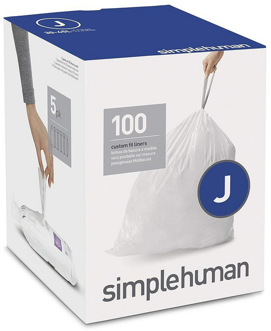 Simplehuman CW0161 코드 B 맞춤형 6 L 쓰레기통 봉지 1박스당 30개