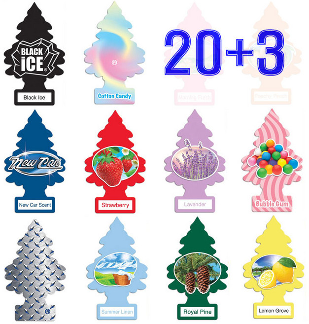 리틀트리 방향제 20+3 차량용 방향제 (23개) 종이방향제 디퓨져, 1개