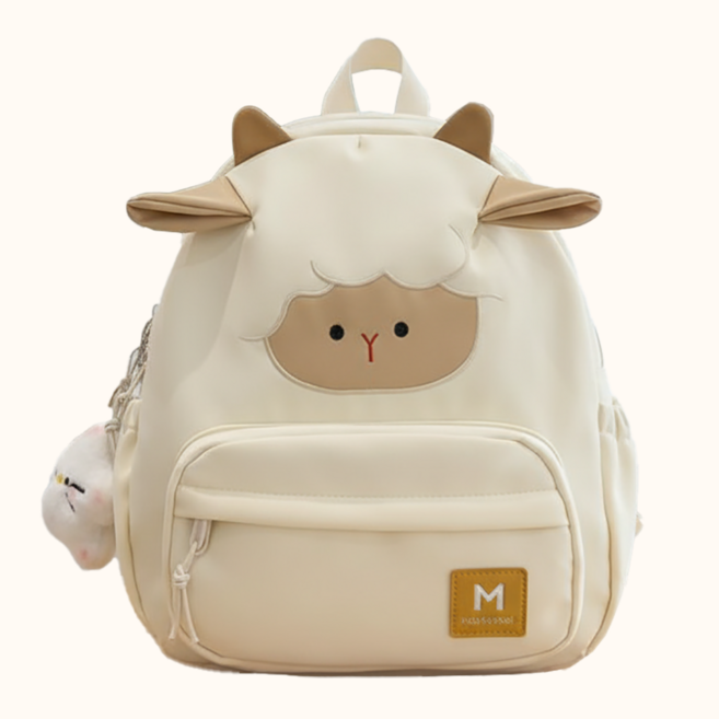 퍼프 데일리 백팩 학생 책가방 귀여운 캐주얼 경량 소풍가방