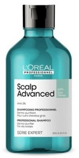 [뷰티라운지] 로레알프로페셔널 스칼프 어드밴스드 안티 오일리니스 지성 샴푸 300ml, 1개 - 쿠팡