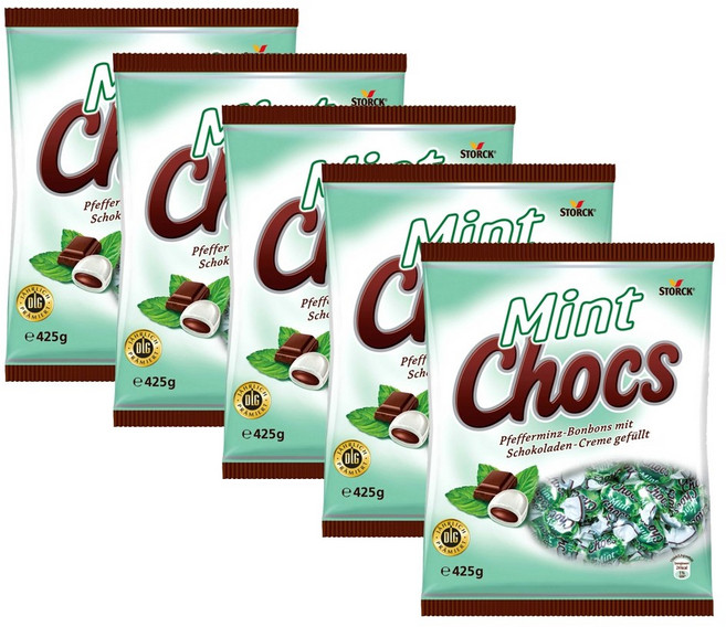 스톡 민트 초코 캔디, 425g, 5개