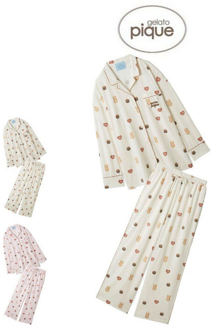 젤라또피케 발렌타인 여성 베어 하트 파자마 상하세트 2026