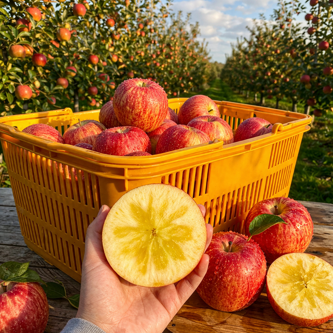 [딱일주일 1+1] 문경새재 농장 꿀박힌 햇 부사 사과 5KG (합 10키로 발송) 대과, 1박스, 10KG