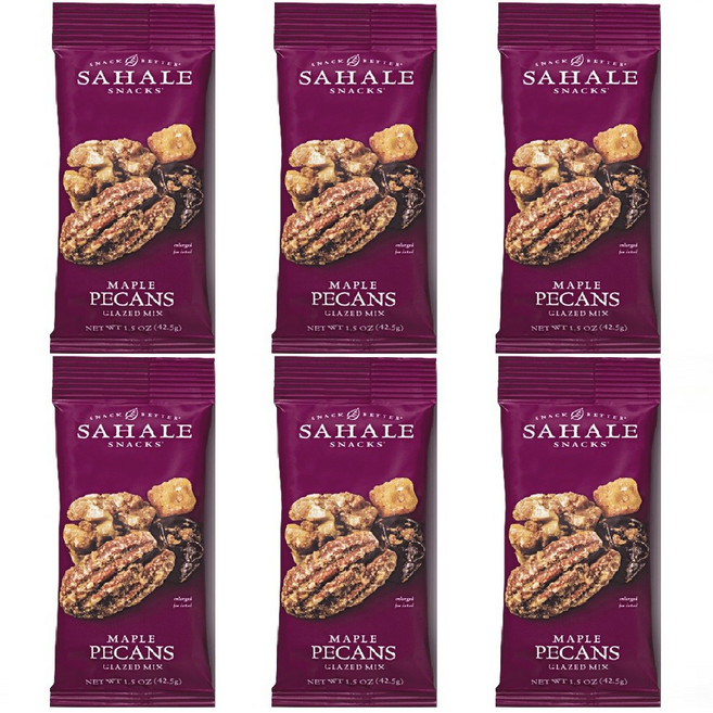 피칸 호두 체리 시나몬 메이플피칸 프리미엄 영양간식 시즈닝 믹스넛, 42.5g, 6개