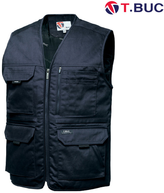 티뷰크 동계용 근무복 작업복 공구 포켓 면 패딩 조끼 TC-501 네이비