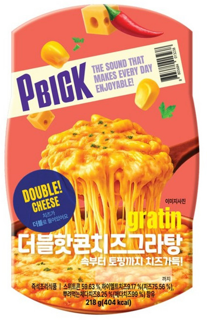 PBICK 더블핫콘치즈그라탕, 3개, 218g