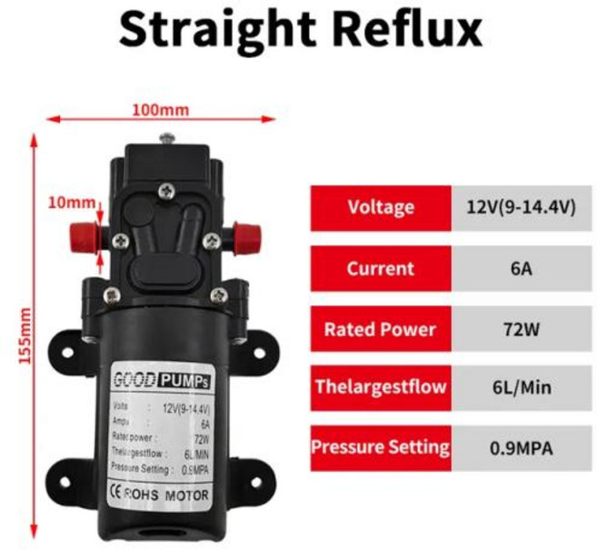 온수 보일러 순환 펌프 온수 펌프 단상 급탕 라인 펌프 마이크로 전기 다이어프램 리 워터 자동 고압 세차 72W 6L/min, [01] A Type Reflux, 1개, 1) A Type Reflux