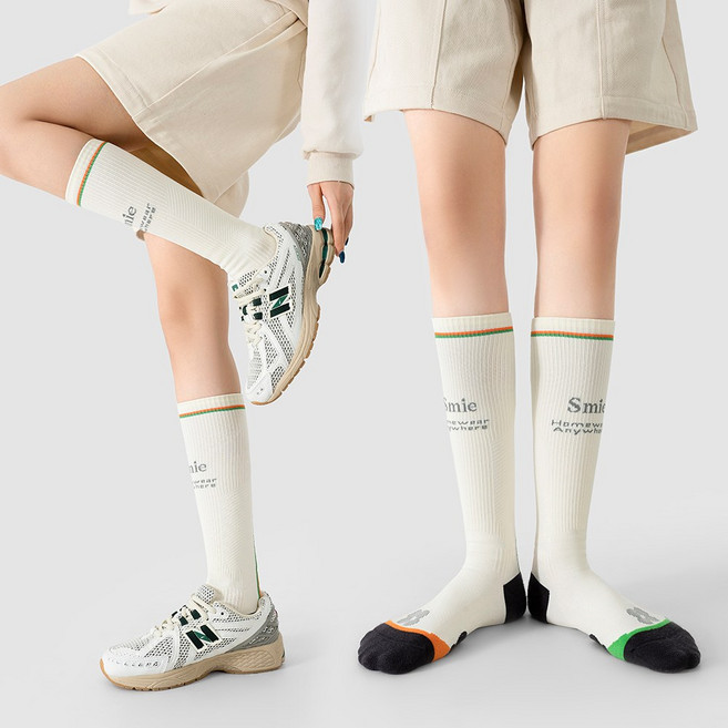 코튼위스퍼 여성 골프양말 스포츠 러닝 니삭스 장목