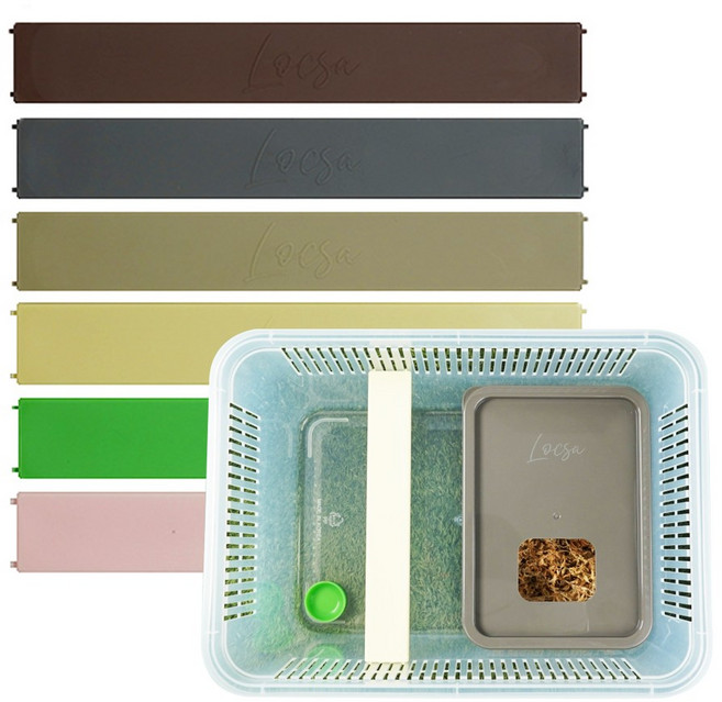 [LOCSA] 플랫 바 엘라스토머 (중) ( 크레스티드게코 플랫바 백업 은신처 ), 핑크, 1개