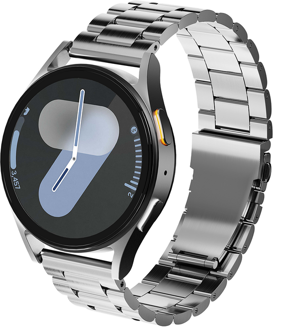 요거 갤럭시워치 메탈 스틸 스트랩, 실버, 1개