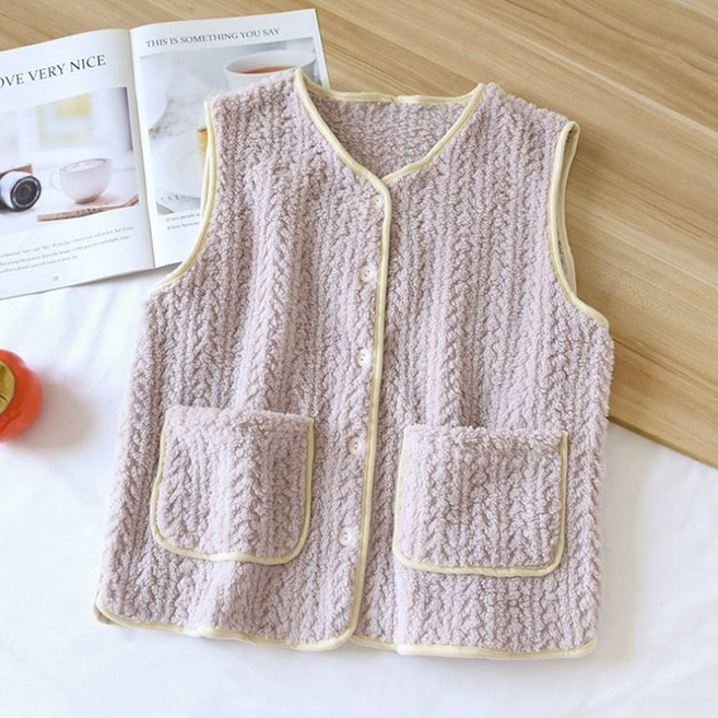 포근한 데일리 극세사 조끼 홈웨어 잠옷