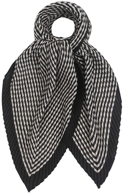 신원아울렛 콘트라스트 스퀘어 플리츠 스카프 BJAFI2004 B