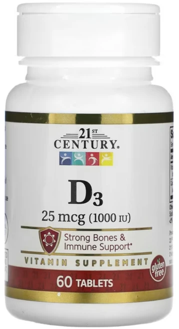 21세기센트리 비타민D3 칼슘 90mg 60정 미네랄 탄산칼슘 말토덱스트린 콜레칼시페롤, 1개 - 쿠팡