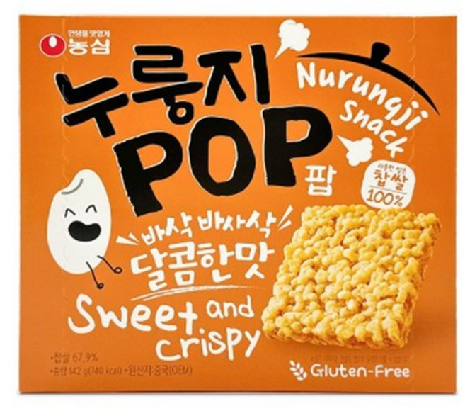 농심 누룽지팝 142g, 3개