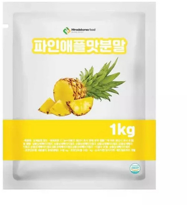 파인애플맛분말 1kg/디저트재료/맛있는분말/믹스분말/믹스파우더/블렌딩분말/쉐이크분말/스무디맛내기/스무, 1개
