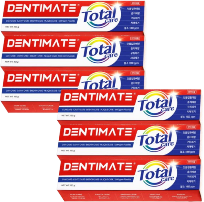 크리오 클리오 덴티메이트 뉴 토탈케어 치약 150g 6개