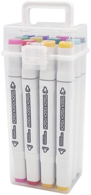 더이안 KC인증 마카펜 트윈 디자인 마카펜 12색 하드케이스 세트