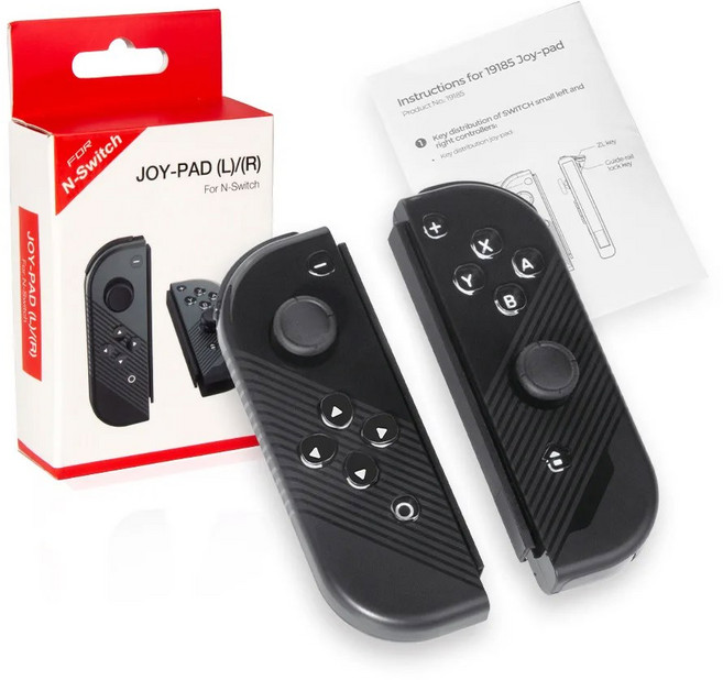 HOT TNS 19185 유선 컨트롤러 스위치 핸들 그립 조이패드 왼쪽 오른쪽 게임패드 조이 스위치용, ., 2.Black