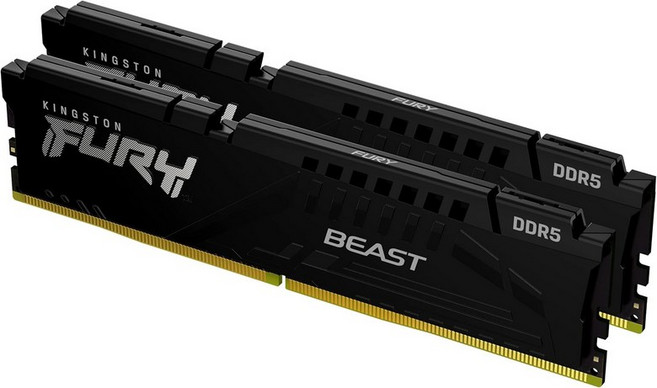 킹스턴 퓨리 비스트 64GB 2x32GB 6000MTs DDR5 CL36 데스크탑 메모리 AMD 엑스포 키트 2개 KF560C36BBE2K2-64