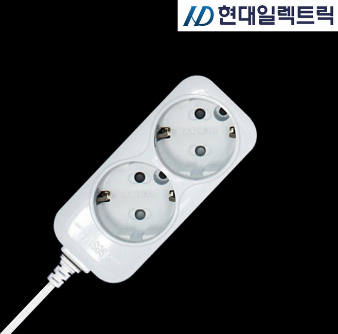 현대 이동식 멀티콘센트 멀티탭 2구 1.5m, 2구 1.5m 일반, 1개