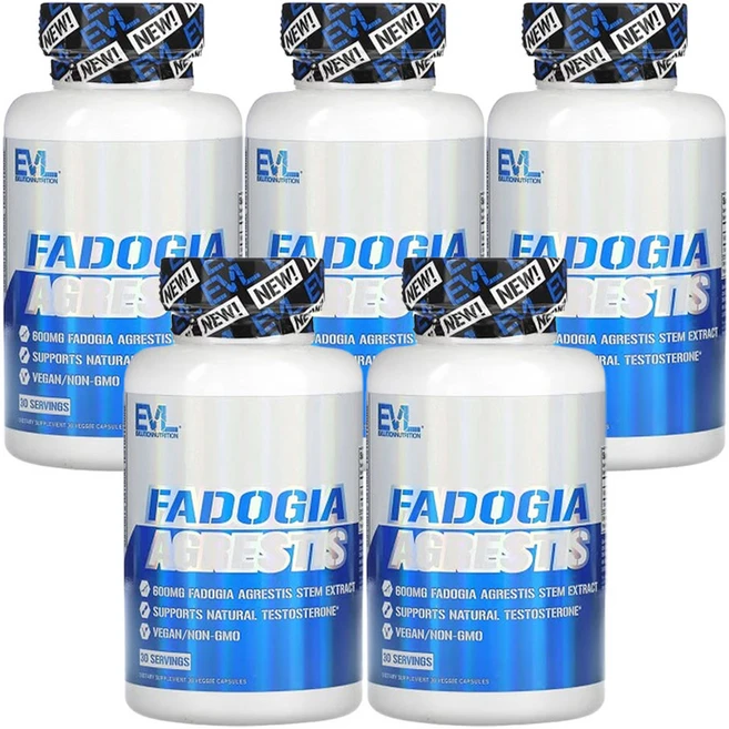 파도지아 아그레스티스 EVLution Nutrition 600mg 30캡슐 5팩, 30정 - 쿠팡