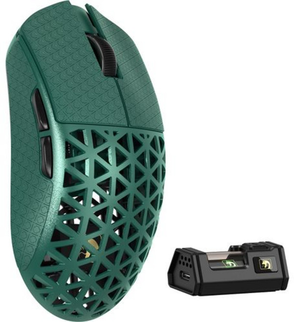 MAMBASNAKE M5 Ultra 39g 3 PAW3950MAX 8000hz 2.4g bluetooth USB-C Nordic52840 탄소 섬유 무선, B -Green