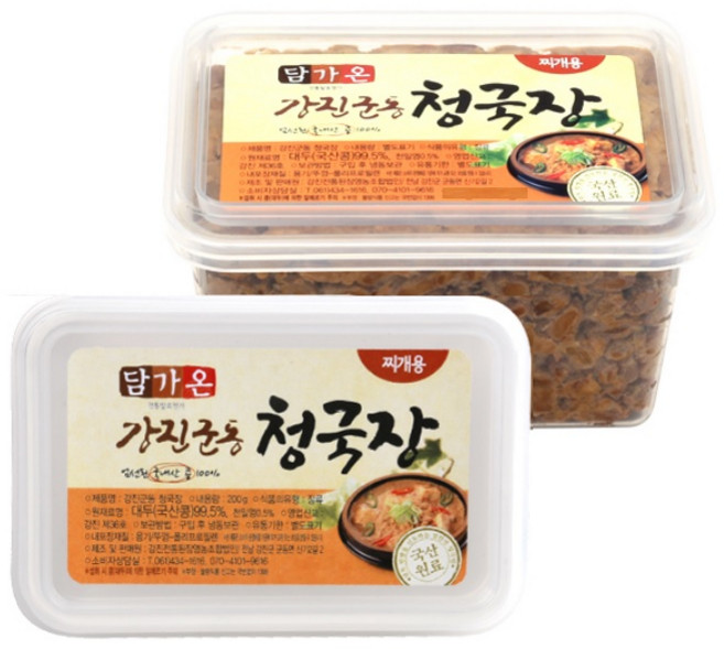 담가온 백정자명인 저농 재래식 청국장, 500g, 4개