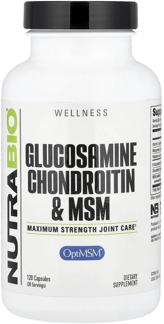 몸관리하세요 겨울입니다 NutraBio 글루코사민 콘드로이틴 & MSM 캡슐 120정 특별관리진행, NutraBio글루코사민콘드로이틴MSM캡슐120정, 1개 - 쿠팡