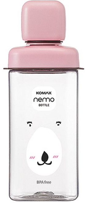 코멕스 네모물병 핑크곰 430ml min+05299vM