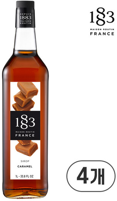1883루틴 카라멜 시럽, 1L, 4개