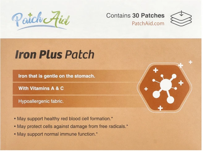 PatchAid 철분 플러스 패치 30매, 1개 - 쿠팡