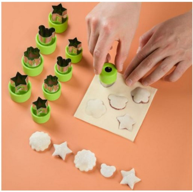 프리미엄 제이킨 야채모양틀 쿠키커터 쿠키틀 8P 베이킹틀, 쿠키틀8P(퍼플), 1개