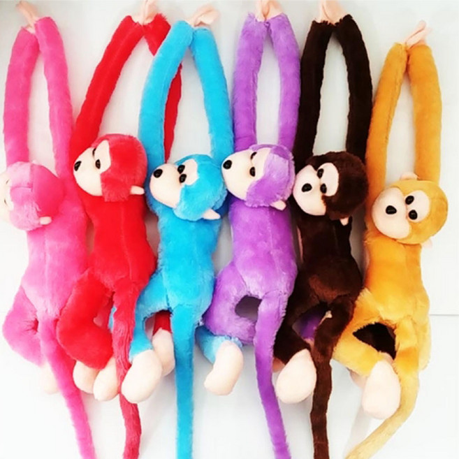 [토이즈데이] 소리나는 긴팔 원숭이 인형 55cm 어린이 장난감 선물, 1개, 파랑