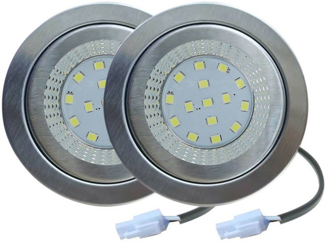 2팩 1.5W LED 쿠커 레인지 후드 전구 조명 12V DC 60mm/2.35인치 홀 옷장 수납장 아래 오목한 다운라이트 투명 유리 20W 할로겐 등가물(웜 화이트 3000K), Warm White 3000K, Warm White 3000K